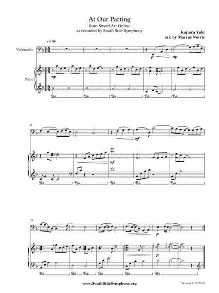 at our parting sheet music from sword art online